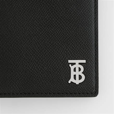 Grainy Leather TB Continental Wallet in Black 